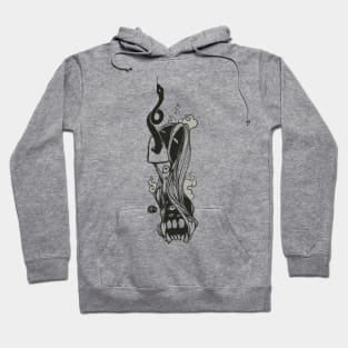 Monster Ghost Witch Girl And Snake, Gothic Art Hoodie